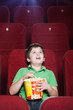 Happy boy at the cinema Happy boy at the cinema