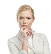 Business woman in a light beige suit Business woman in a light beige suit
