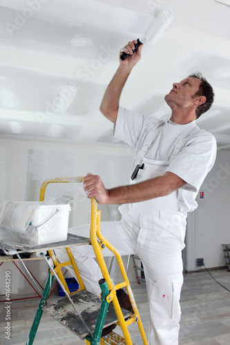 Photo: craftsman painting the ceiling craftsman painting the ceiling
