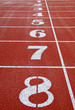 Starting grid of race track at a stadium Starting grid of race track at a stadium