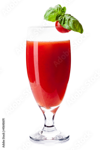 Photo: Bloody Mary Cocktail on white background Bloody Mary Cocktail on white background
