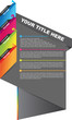 Abstract vector brochure design with bookmarks