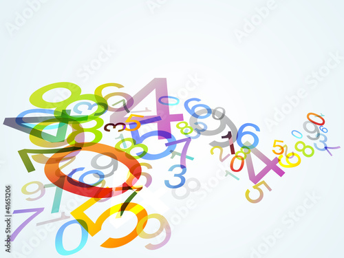 Illustration: numeri colorati numeri colorati
