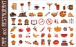 Vector: food and drink icons set for white background food and drink icons set for white background