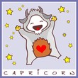 baby birth greeting card with starsign capricorn