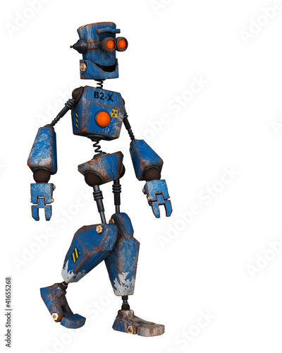 Illustration: old robot just walking old robot just walking