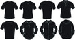 Black male shirts template
