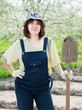 gardener with spade in spring gardener with spade in spring