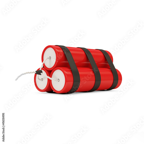 Illustrazione: 3d Dynamite on white background 3d Dynamite on white background