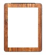 Blank PC tablet designed with wood mounting by photographer
