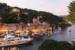 Portofino and Lingurian Sea at twilight, Italy