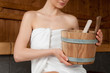 Bucket for sauna