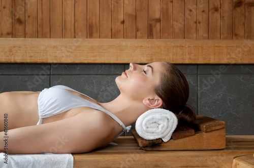 Photo: Relaxing at sauna Relaxing at sauna