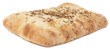 Turkish bread with sesame seeds over the white background