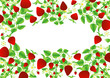 Background, Strawberry frame, space for text