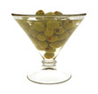 Stuffed olives in martini glass