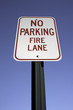 No Parking Fire Lane Sign