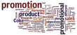 Word cloud with promotion concept