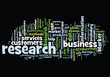 Word cloud with research concept