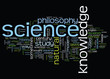 Word cloud with science concept