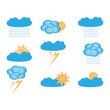 Clouds collection. Weather icon for design.