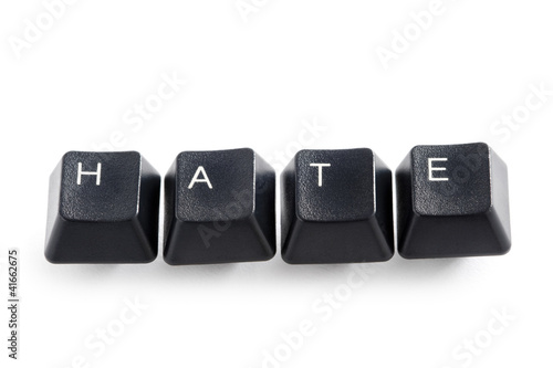 Photo: hate word hate word