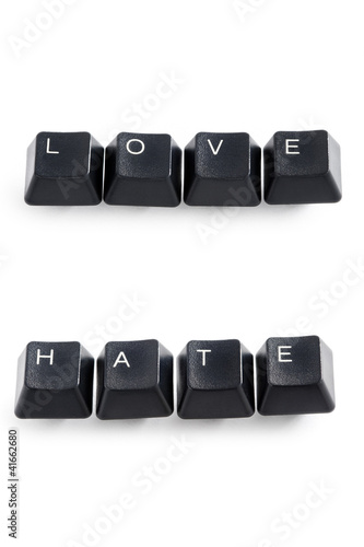 Photo: love and hate words love and hate words