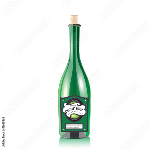 Vektor: Illustration the elite wine bottle Illustration the elite wine bottle