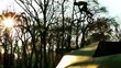 Bicycle stunts at sunset Bicycle stunts at sunset