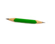 green pencil sharpened at both ends