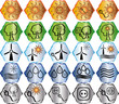 Erneubare Energie - 25 Symbole