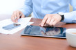 Businessman working with new technologies