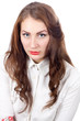 Portrait of a beautiful girl in retro style