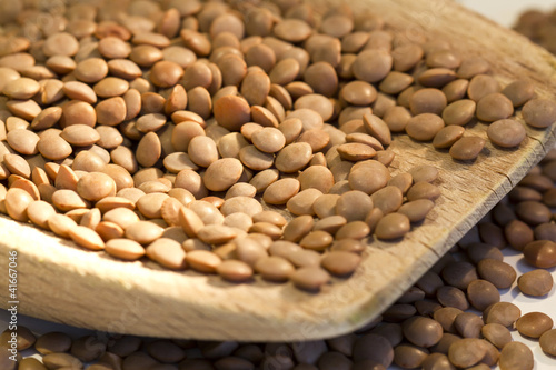 Photo: Lentil on a wooden spoon Lentil on a wooden spoon