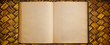 Notebook on the bamboo background