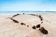 The Sunbeam ship wreck on the Rossbeigh beach, Ireland
