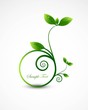 Vektor: abstract nature leaf circle frame ecology vector abstract nature leaf circle frame ecology vector