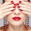 beautiful woman's manicure