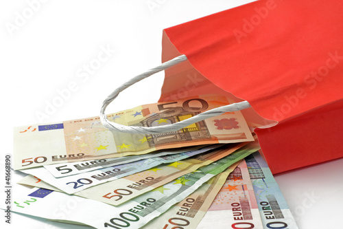 Foto: euro in papiertüte euro in papiertüte
