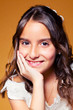 Portrait of a Cute Little Girl in her First Communion Day