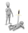 3d render of cartoon character with dagger 3d render of cartoon character with dagger