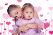 Geschwister Liebe mit Herzen