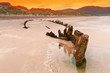The Sunbeam ship wreck on the Rossbeigh beach, Ireland