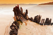The Sunbeam ship wreck on the Rossbeigh beach, Ireland