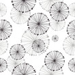 seamless pattern of dandelion