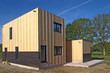 Photo : Construction d'une maison individuelle avec bardage bois Construction d'une maison individuelle avec bardage bois