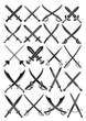Crossed Swords Vector Collection in White Background