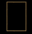 Gold Solid Square Link Chain Frame