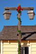 Christmas Lamp Post Old San Diego Town Roofs California