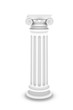 Marble column isolated on white background